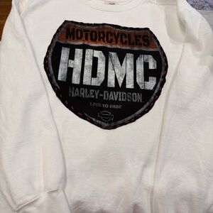 Comfort Colors White Sweatshirt with HDMC Logo